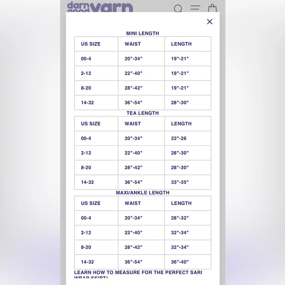 Darn Good Yarn Sari Wrap Red Skirt FLAWED - Picture 9 of 11